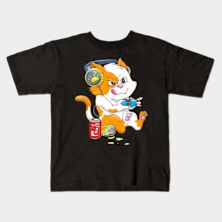 Cat Gaming Cat Kawaii Video Games  Gamer Kids T-Shirt